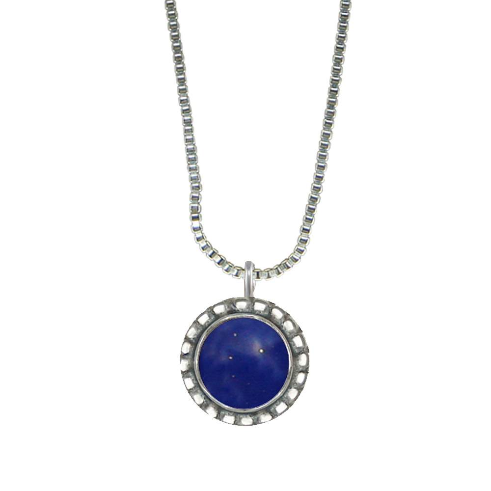 Sterling Silver Little Lapis Lazuli Pendant Necklace